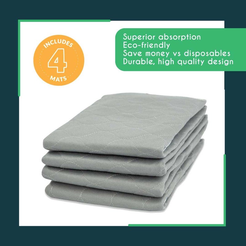 rocket & rex Premium Washable Pee Pads for Dogs, Waterproof & Reusable Puppy Pads for Potty Training, Whelping, Lining Crates & More, Guaranteed for up to 300 Washes, 22" x 22" (Pack of 4) - Image 5